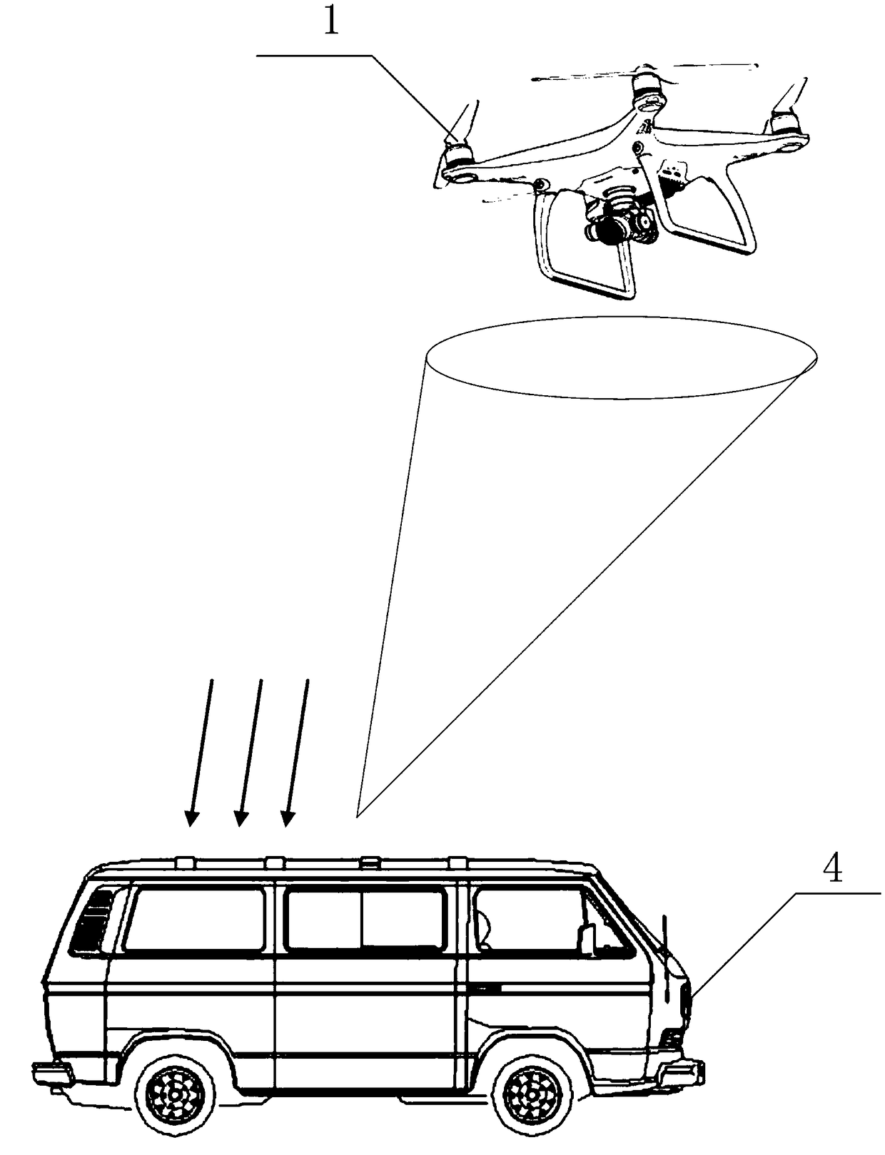 Vehicle-mounted rotor wing unmanned aerial vehicle recovery guide system and method based on millimeter wave radar