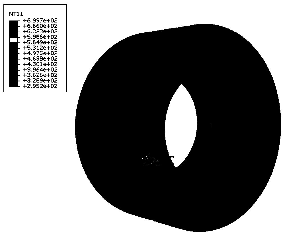 Hot forming process and mould for crossed reinforcing bars of inside and outside surfaces of thin-walled barrel-type part