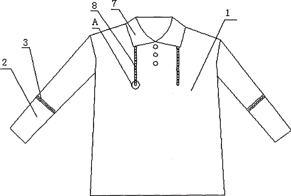 Double-layer-fabric garment for old people