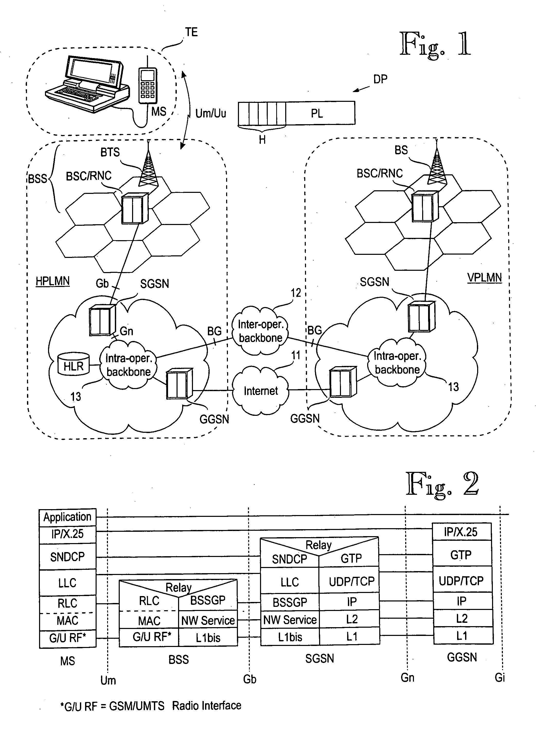 Transporting QoS mapping information in a packet radio network