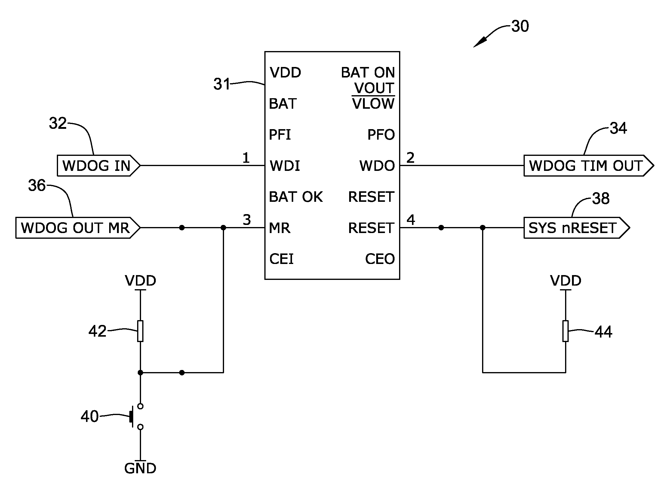 Microprocessor supervision in a special purpose computer system