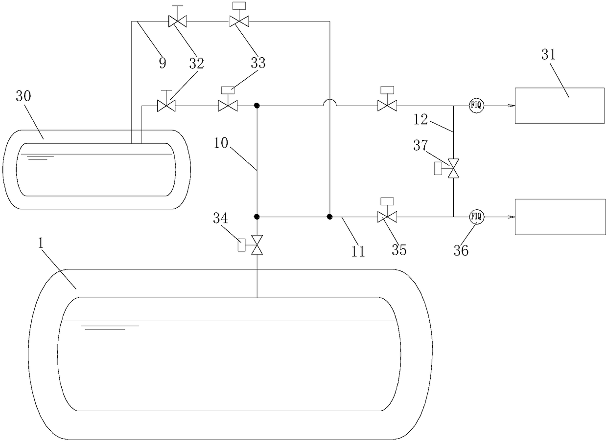 lng filling system, bog handling system and mobile lng filling ship