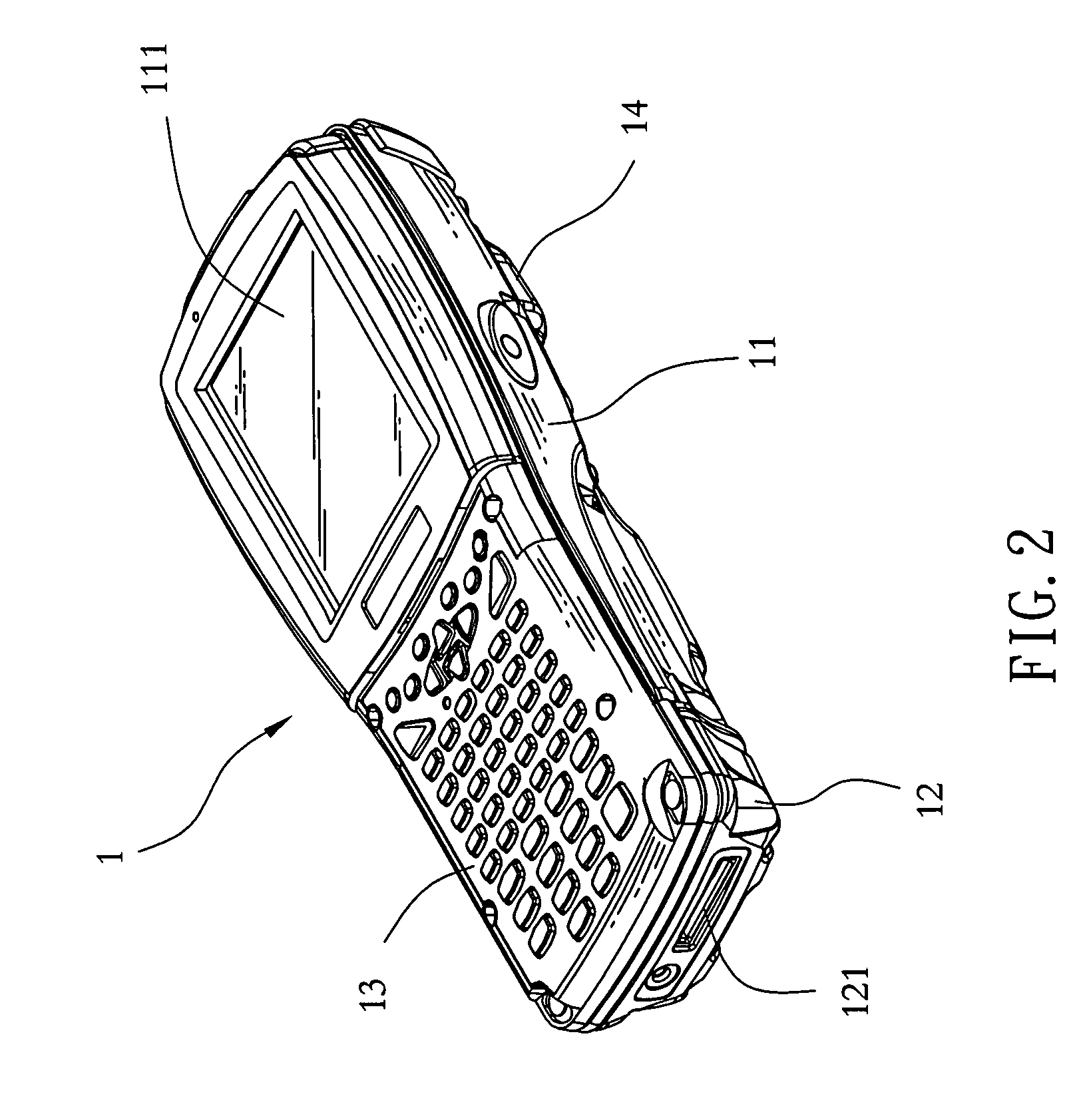 Industrial portable data processing device with a keyboard set replaceable