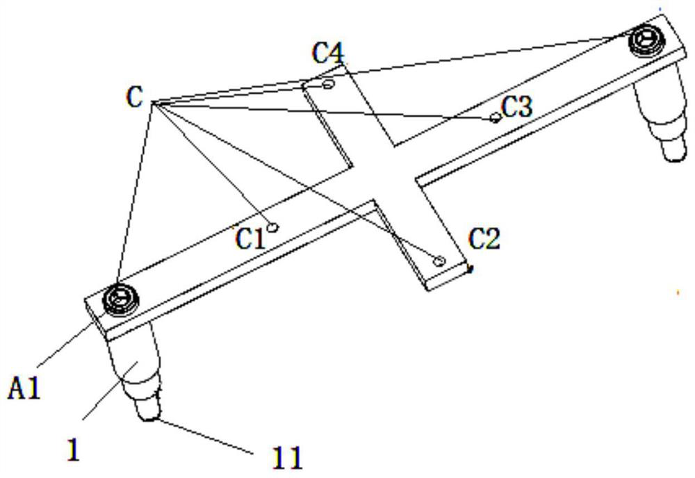 Calibration method and calibration device based on cross-shaped reference device