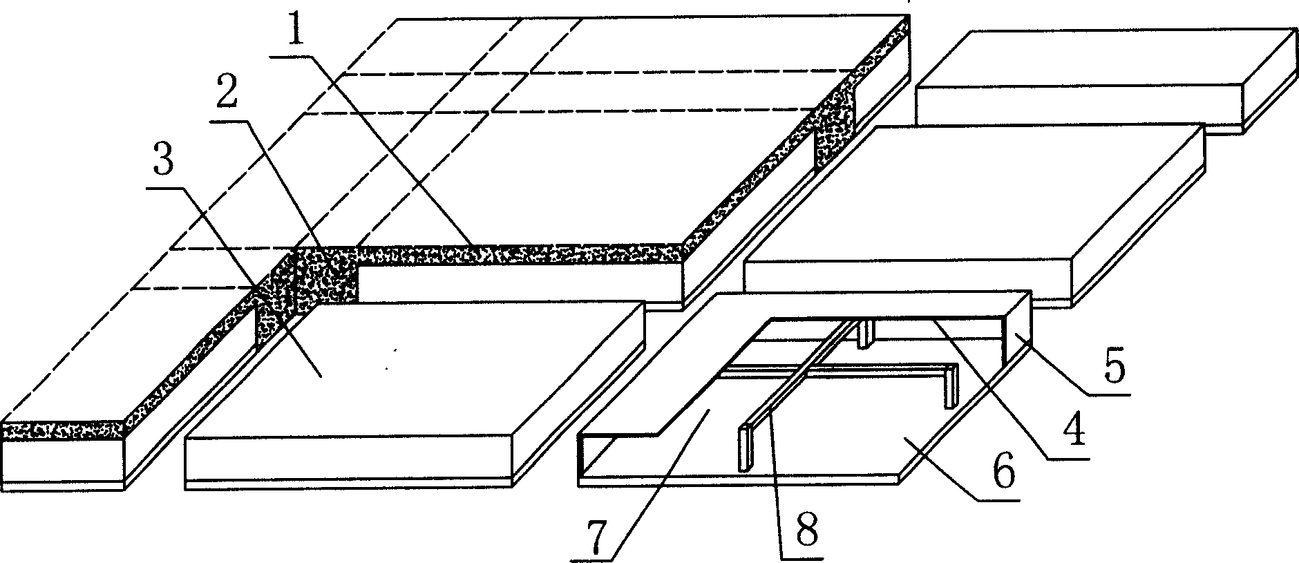 Reinforced concrete stereo load-carrying structure floor