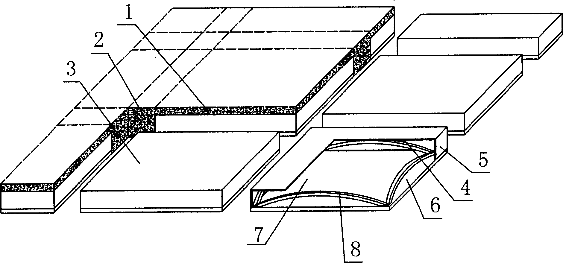 Reinforced concrete stereo load-carrying structure floor