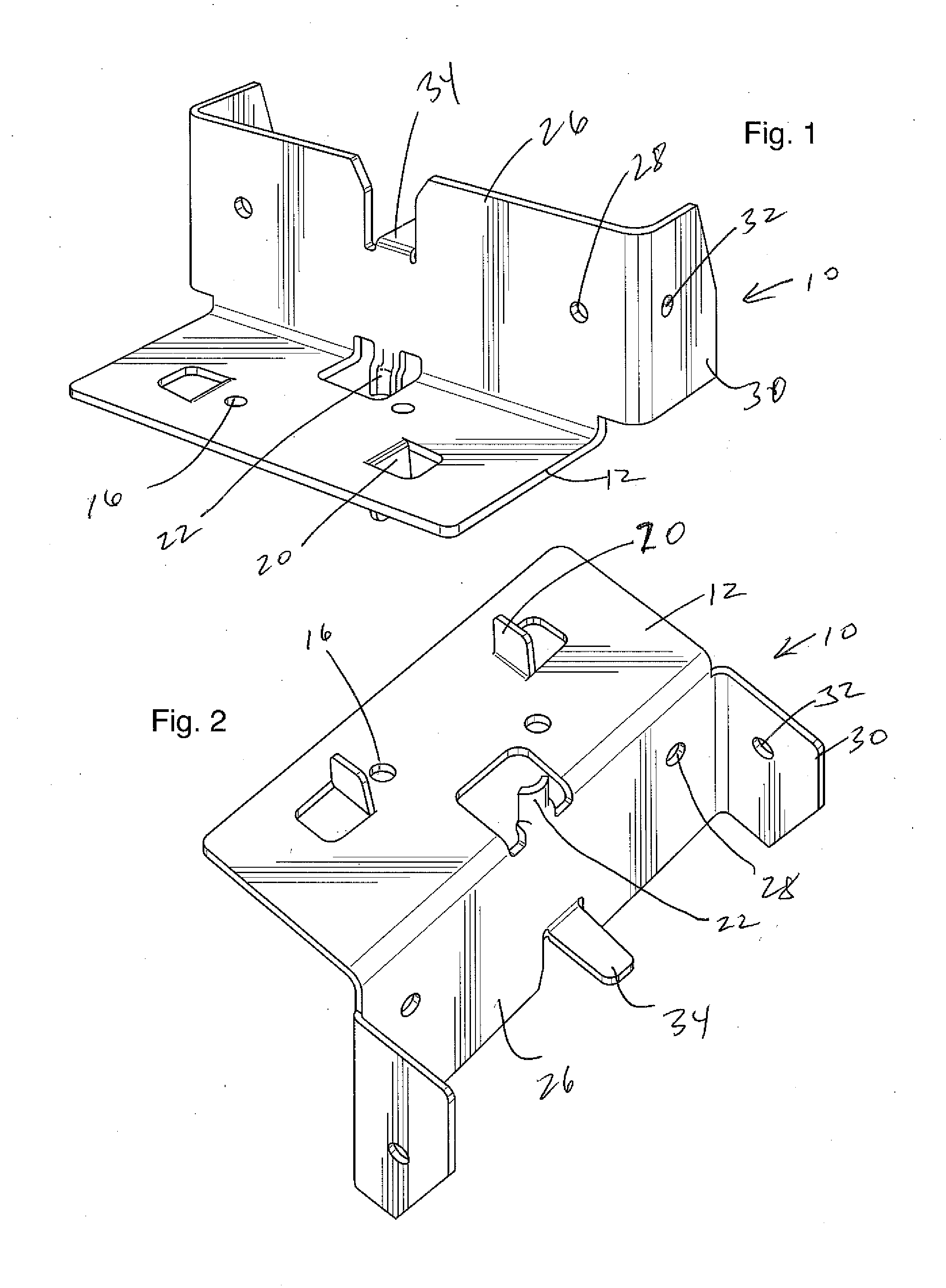 Bracket for bridging member for metal stud wall