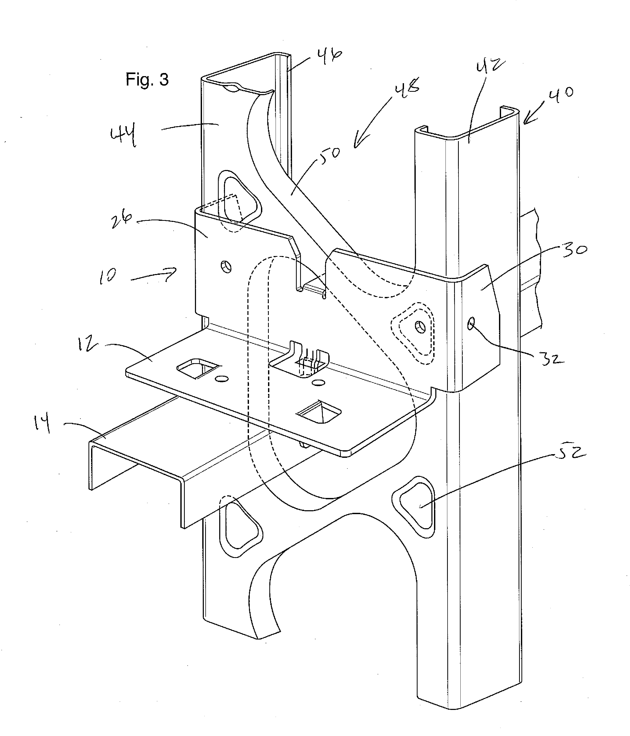 Bracket for bridging member for metal stud wall