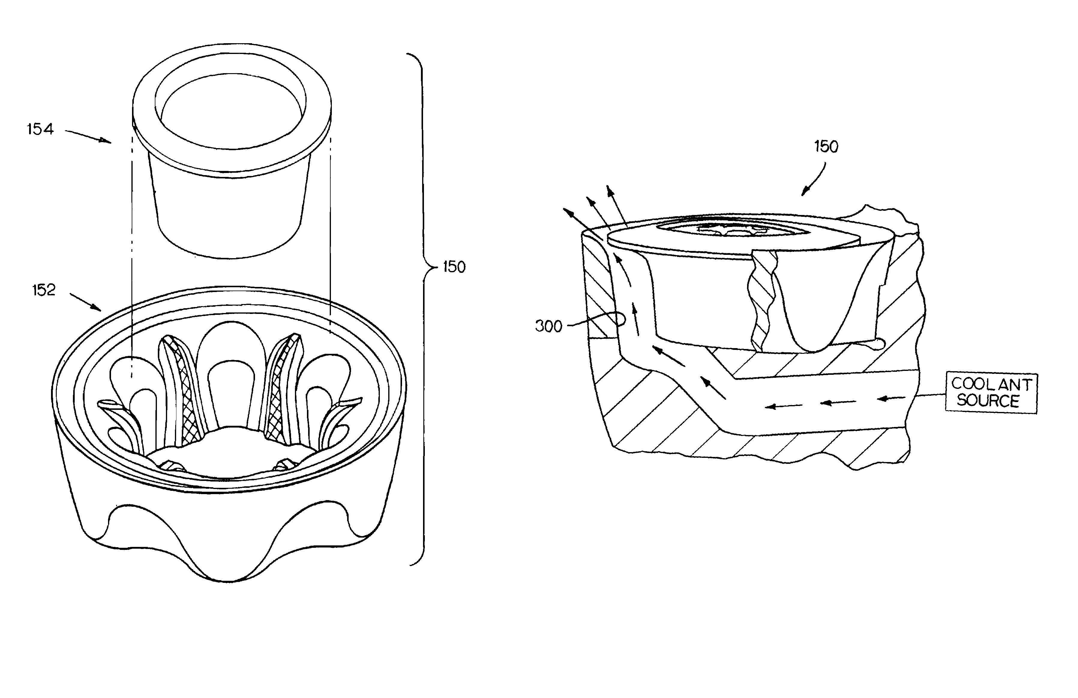 Cutting insert with internal coolant delivery and cutting assembly using the same