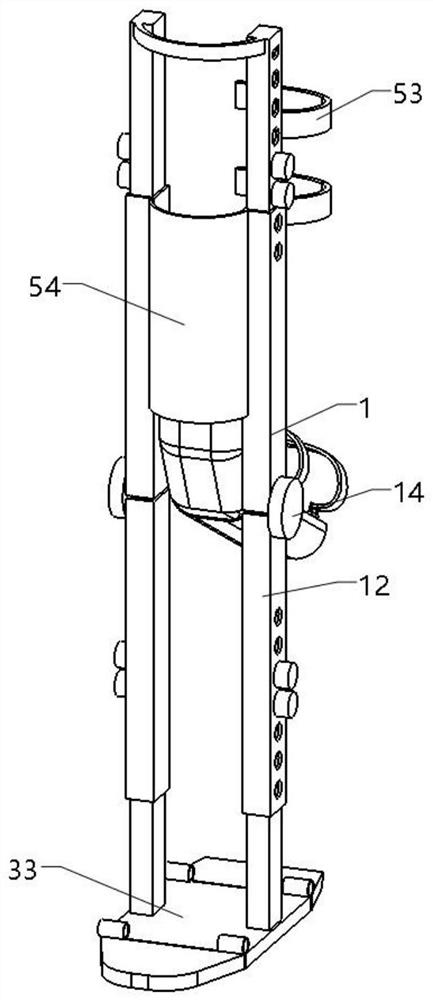 Auxiliary walking device for leg fracture