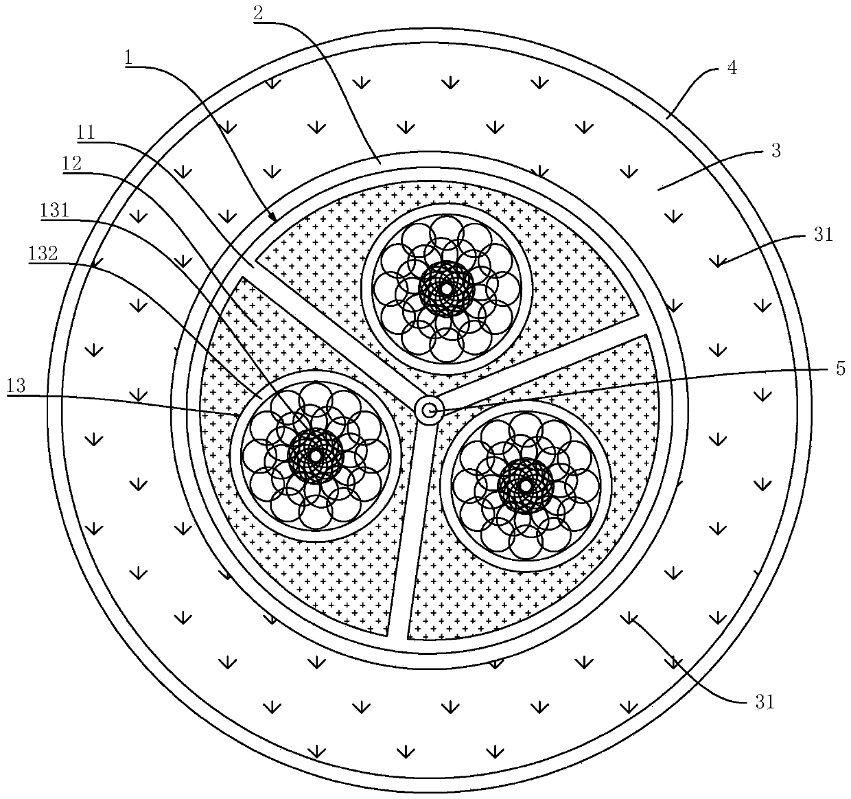 Flame-retardant and high-temperature-resistant 5G cable