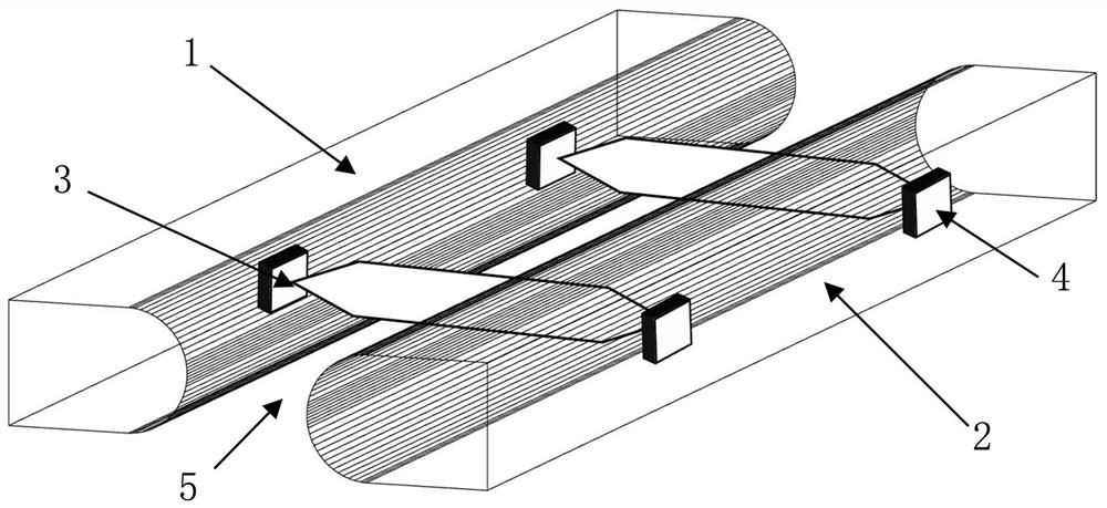 Distributed optical fiber water leakage sensor based on diode optical fiber side coupling effect