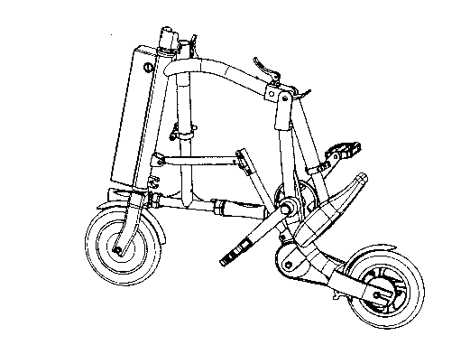 Folding and pushable type portable electric bicycle