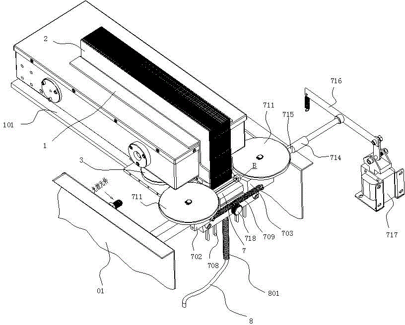 Glue pot of glue spraying type thread-free glue binding machine