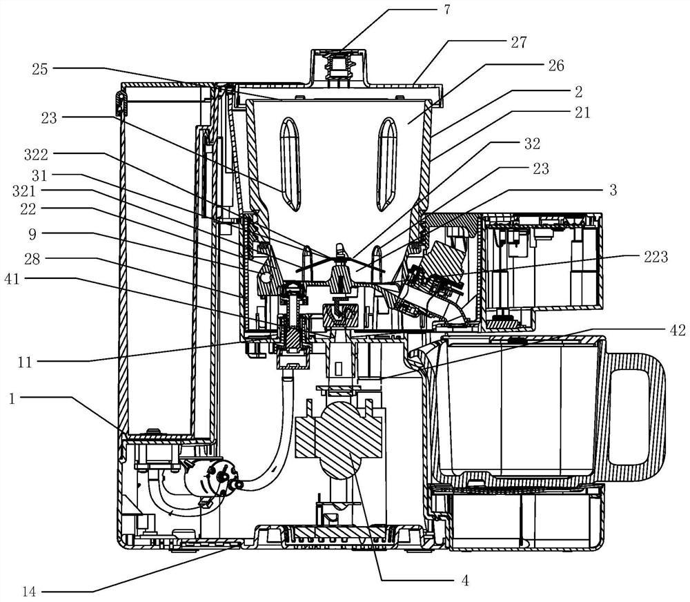 Automatic cleaning method of intelligent household food processor