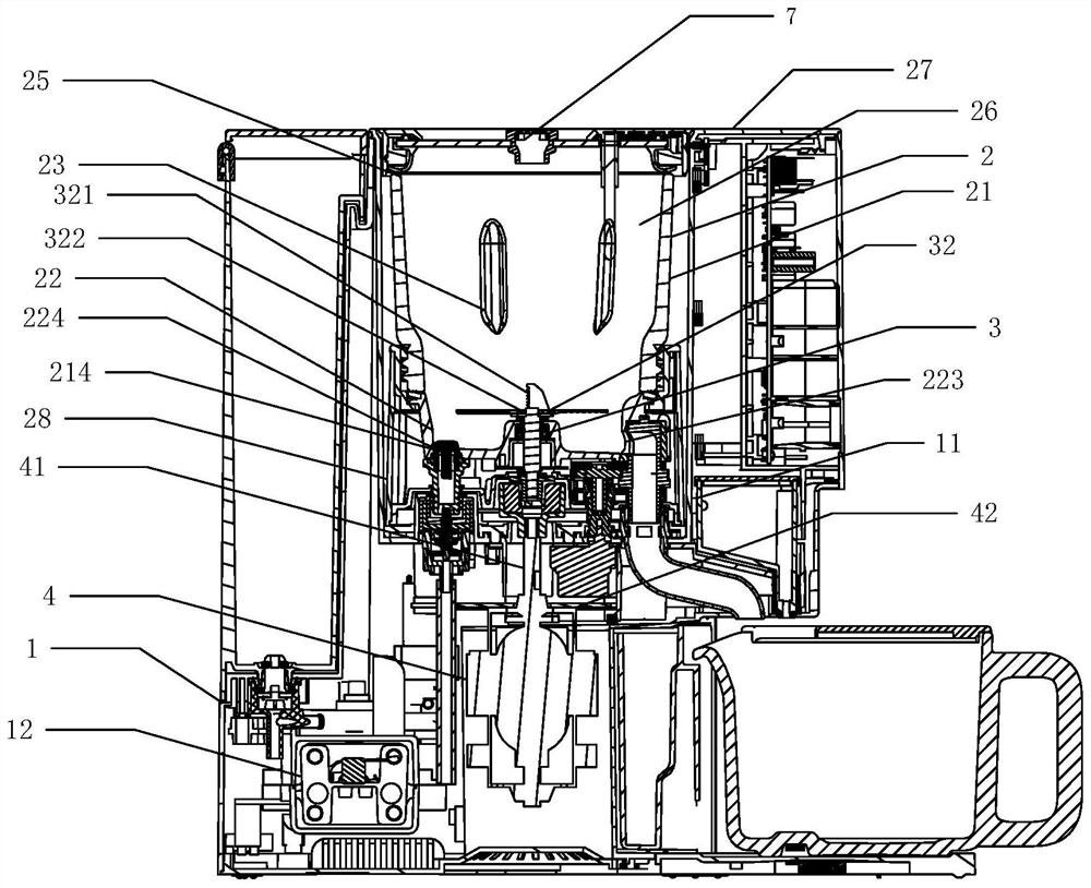 Automatic cleaning method of intelligent household food processor