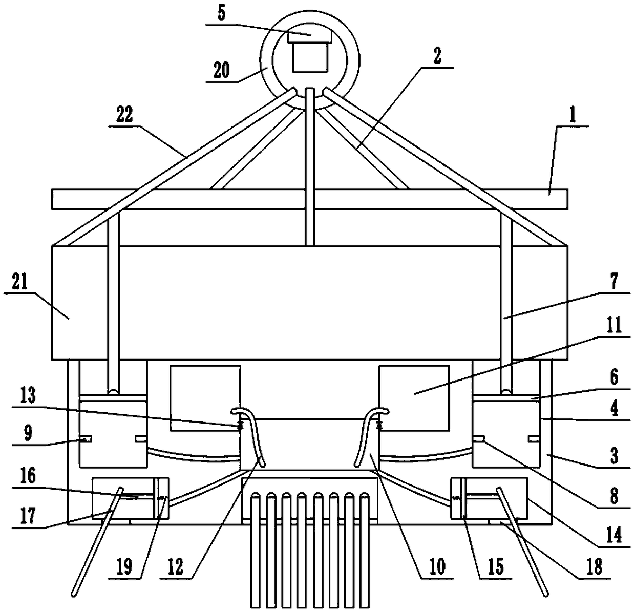 Deviation correcting device for hoisting large building components