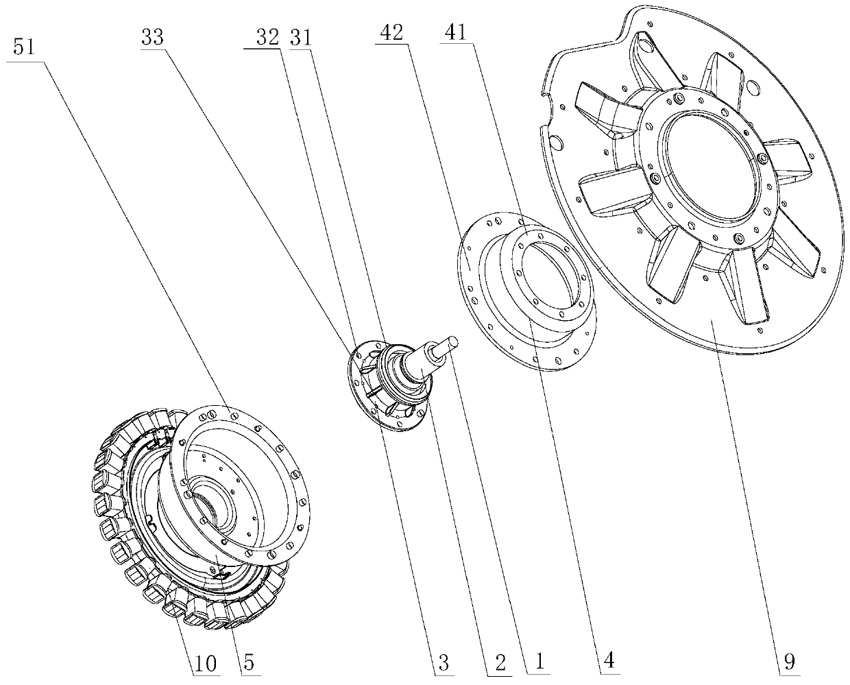 A deceleration clutch bearing installation structure