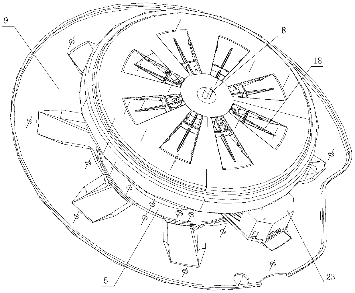 A deceleration clutch bearing installation structure