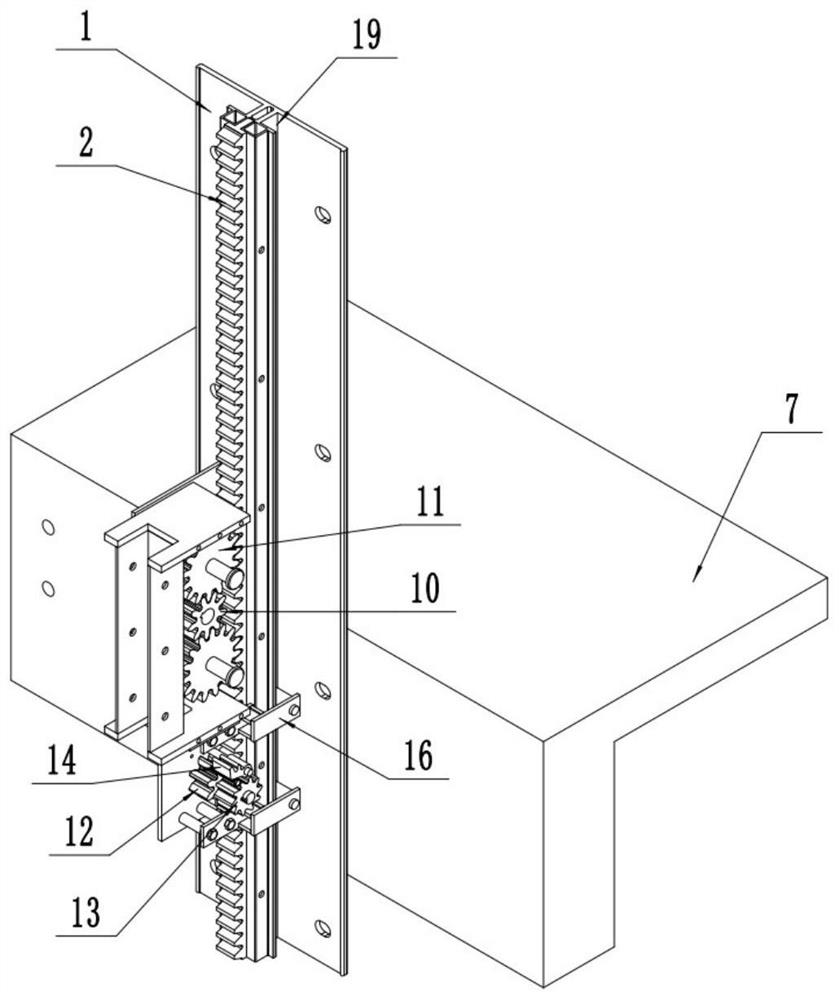 Driving anti-falling device for lifting of building climbing frame and lifting system of driving anti-falling device