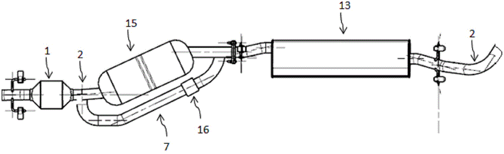 Automobile engine exhaust system