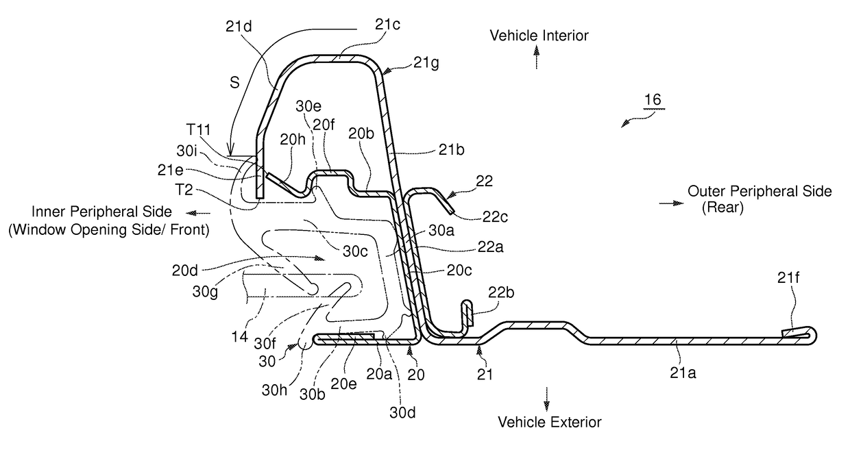 Vehicle door sash