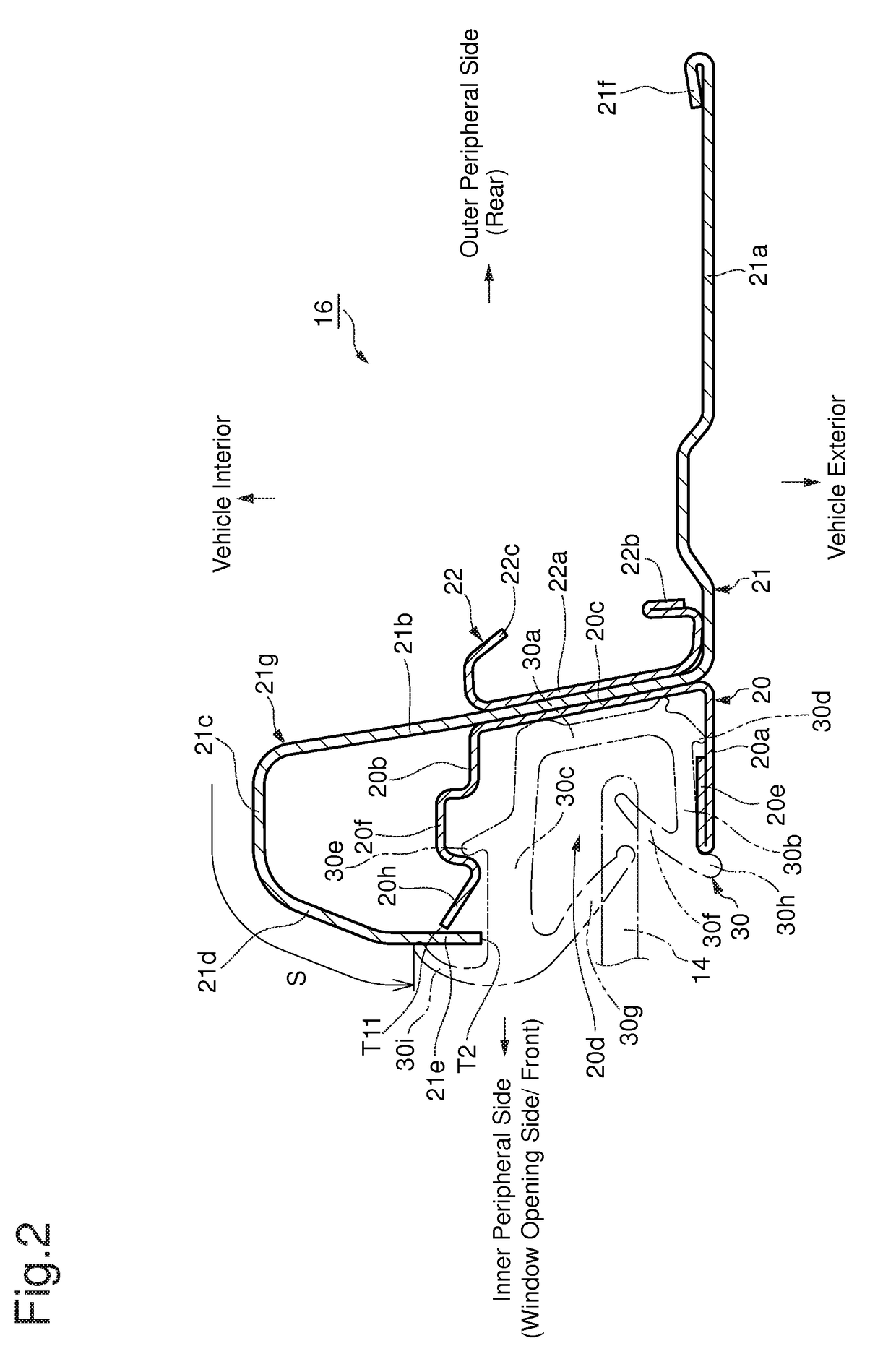 Vehicle door sash