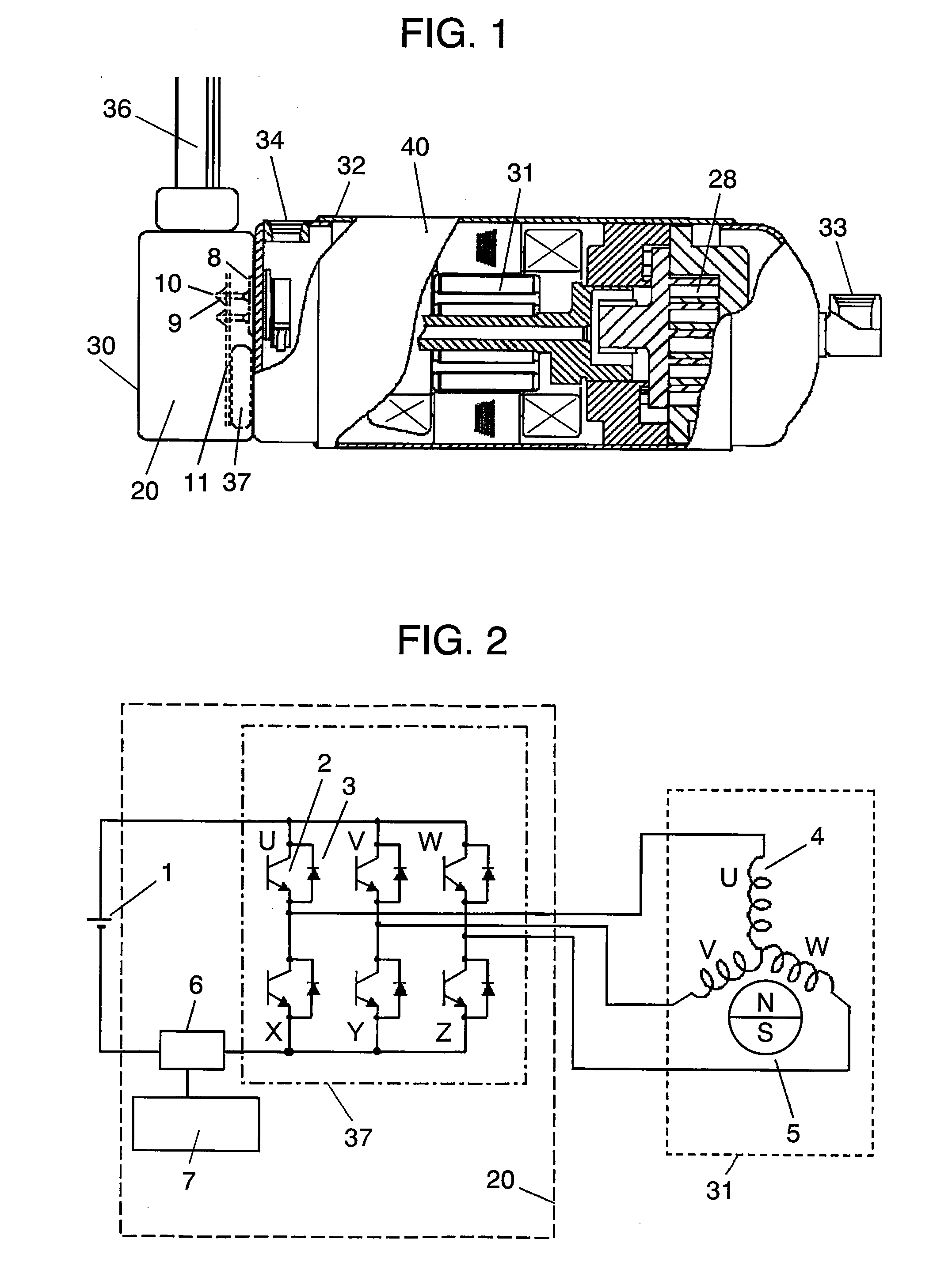 Electrically Driven Compressor Integral with Inverter Device, and Vehicle Air Conditioner Where the Compressor is Used