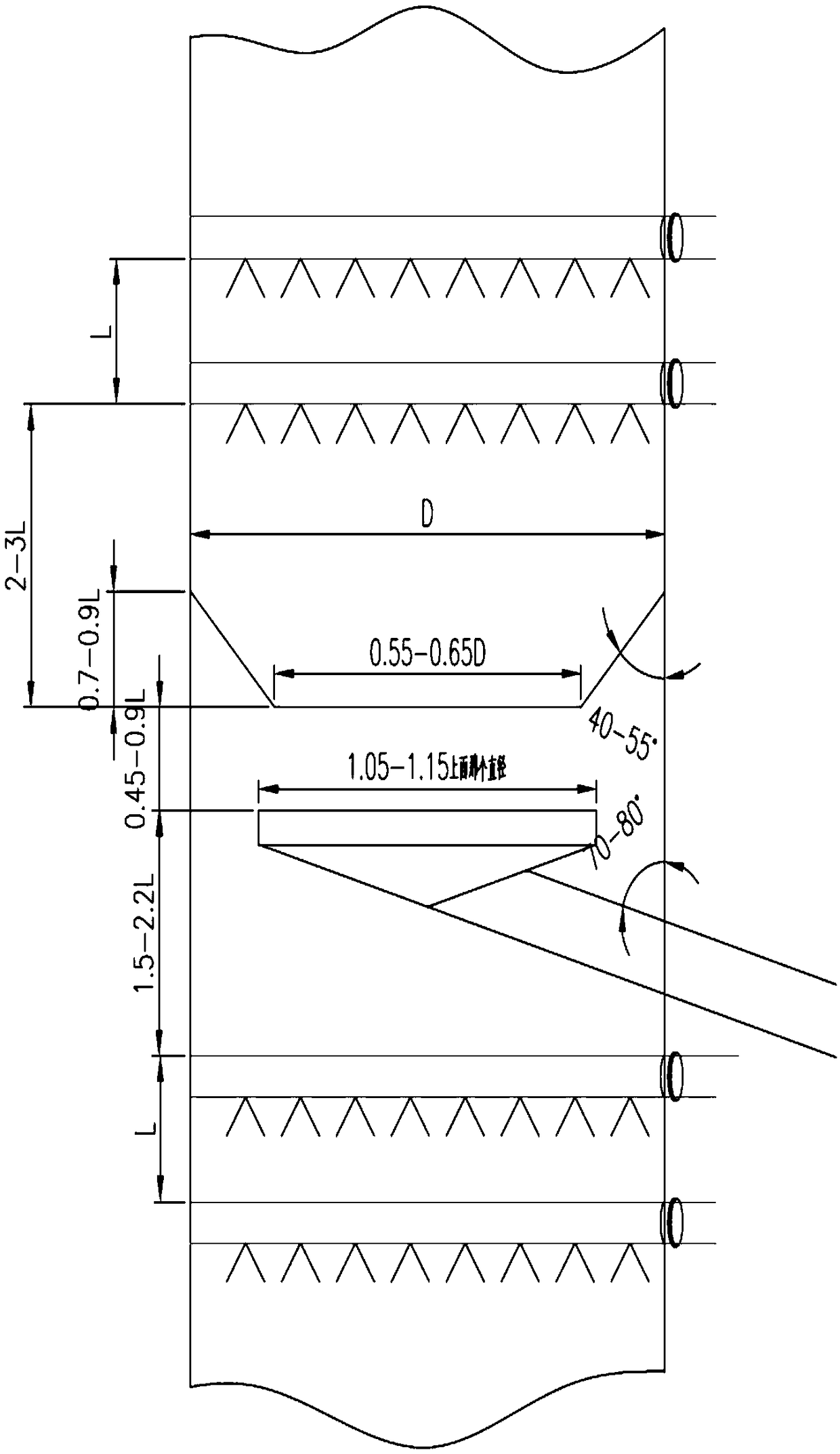 Single-tower three-region desulfuration and white smoke-removal integrated device and method