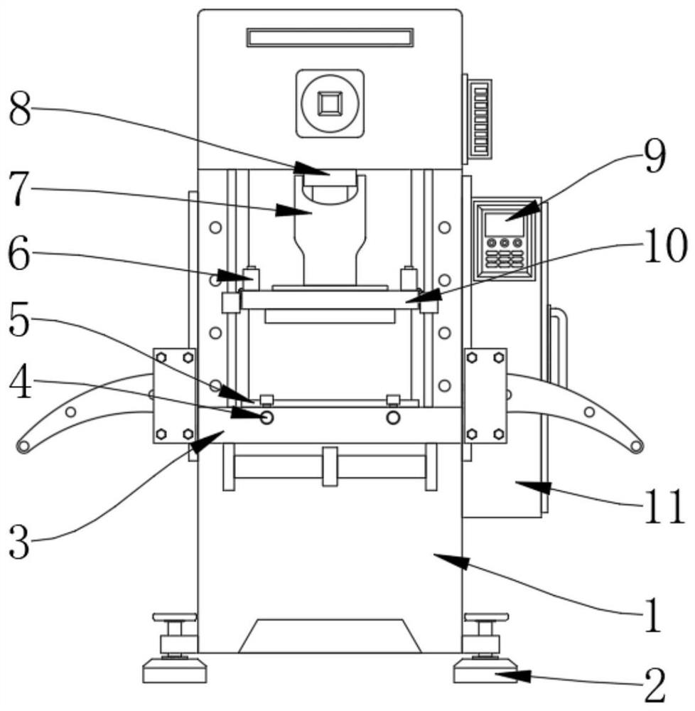 Precise-positioning punch forming device for automobile part production