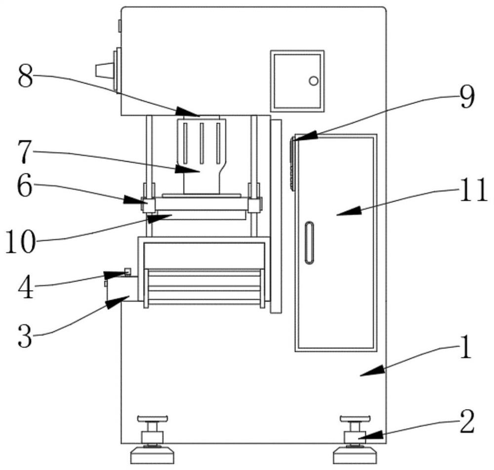 Precise-positioning punch forming device for automobile part production