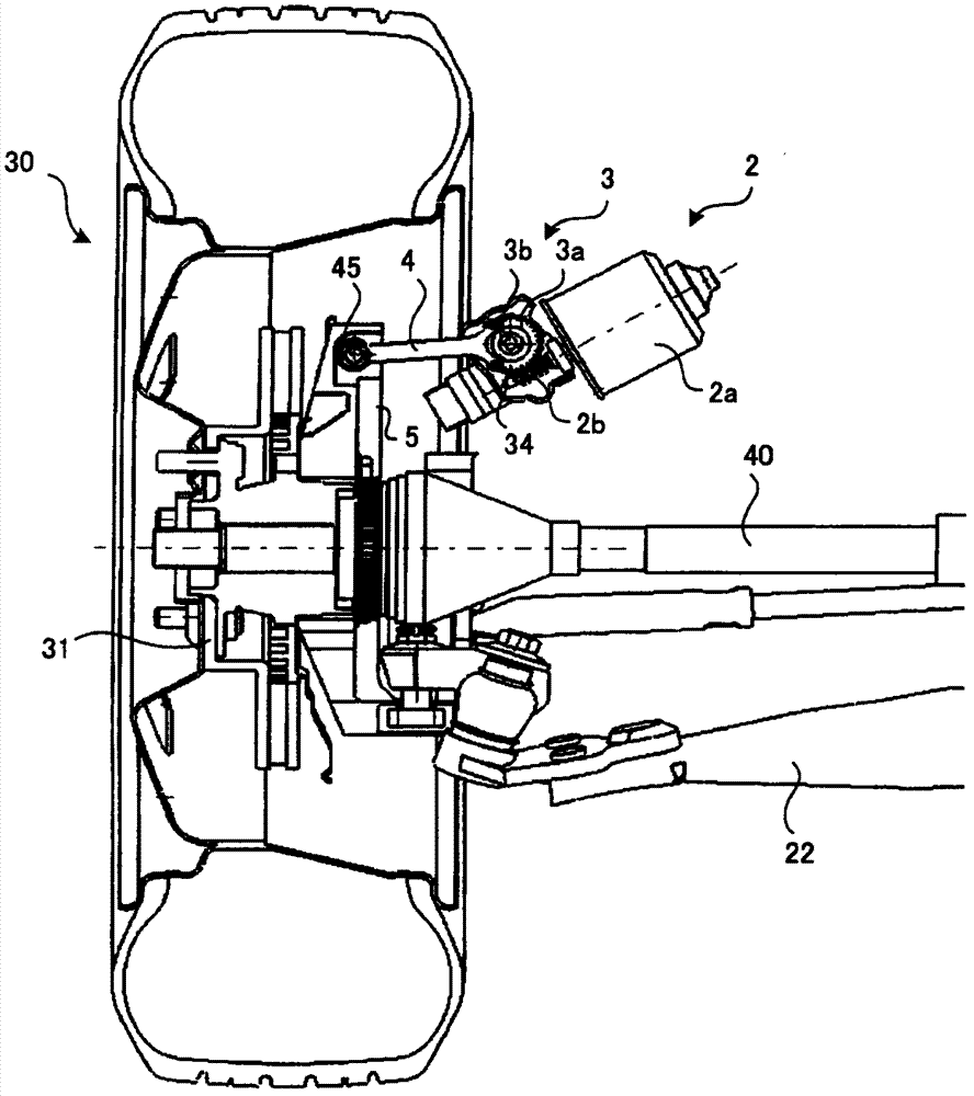 Camber angle changing mechanism