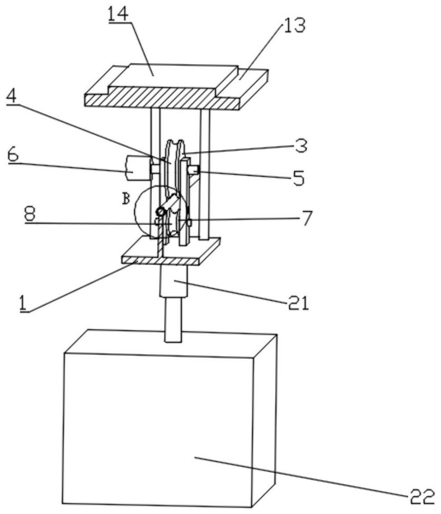 Automatic clamping mechanism of electric power inspection robot