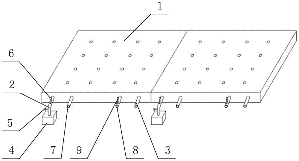 Standard processing bottom plate of processing center