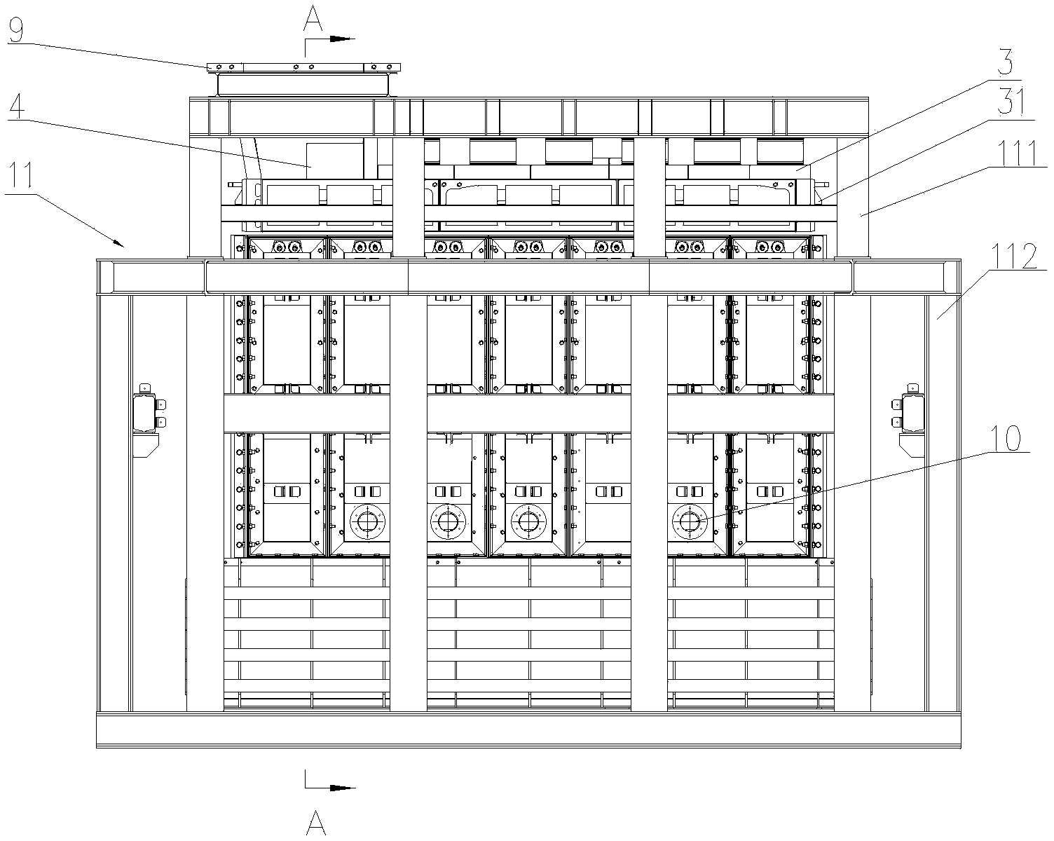 Oxygen-rich reduction furnace for processing low-grade multi-metal material