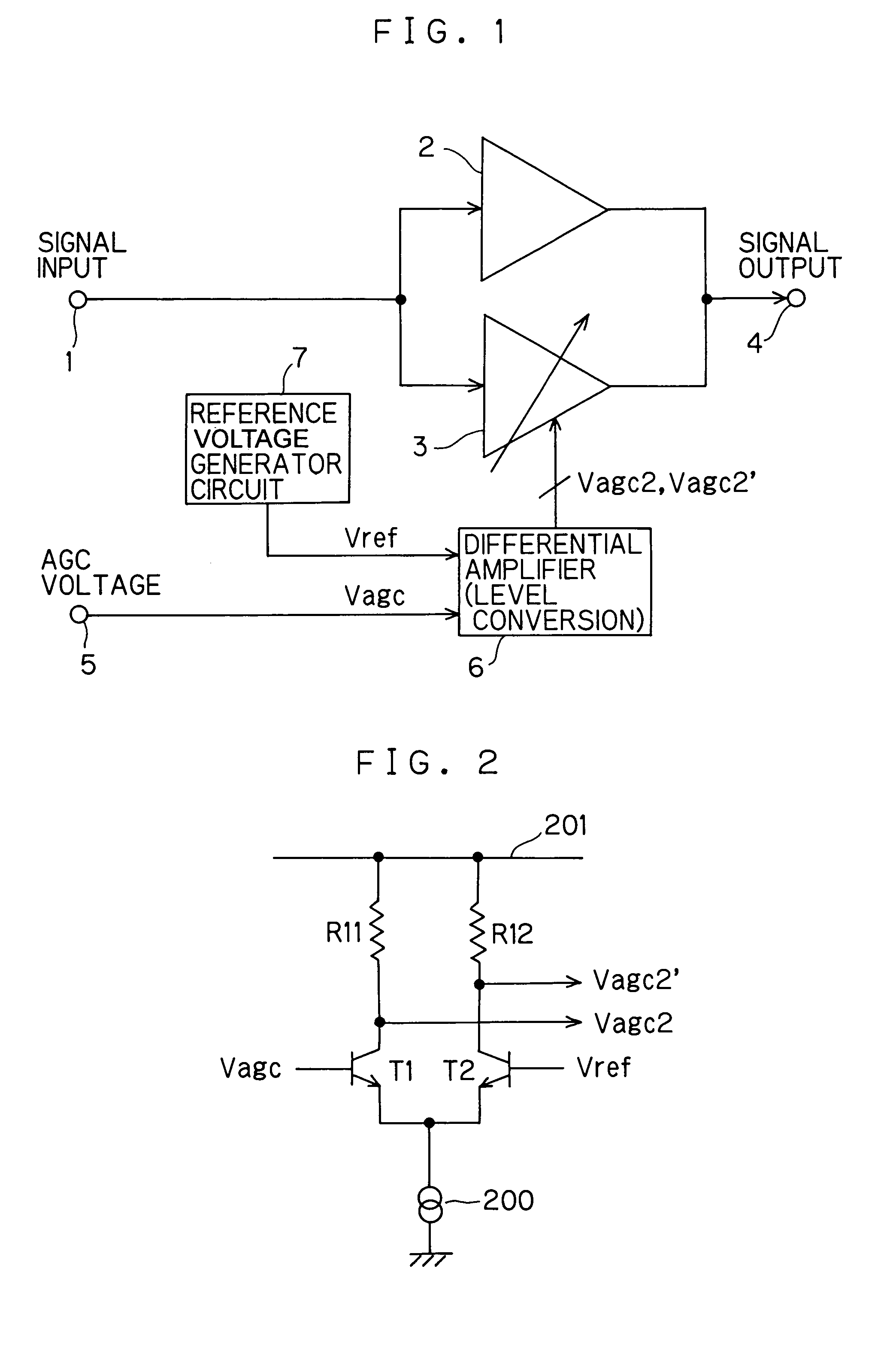 AGC amplifier circuit for use in a digital satellite broadcast receiver apparatus