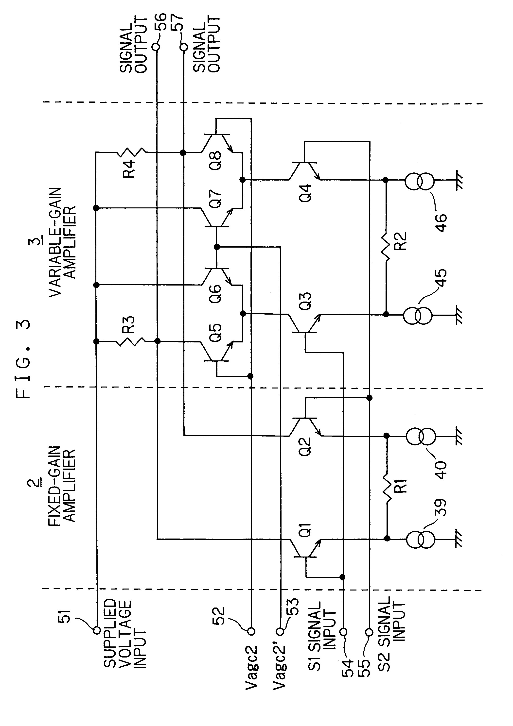 AGC amplifier circuit for use in a digital satellite broadcast receiver apparatus