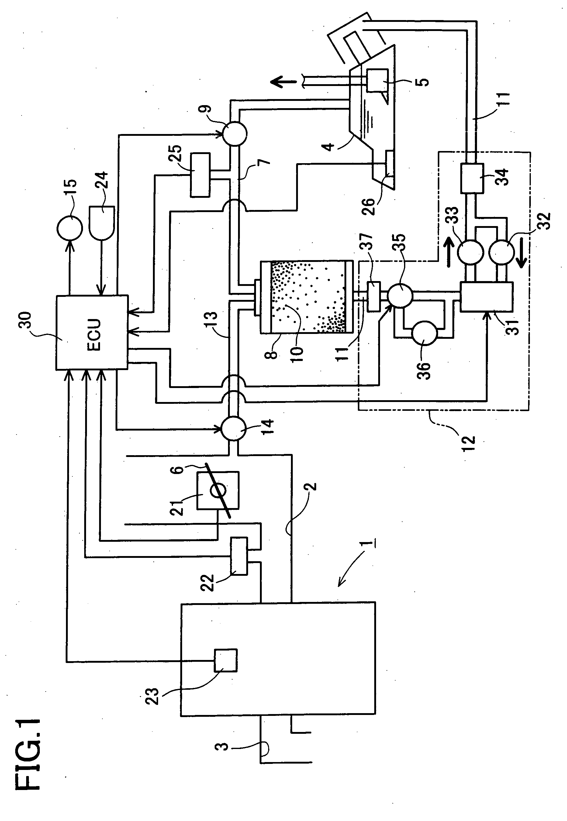 Failure diagnostic system for fuel vapor processing apparatus