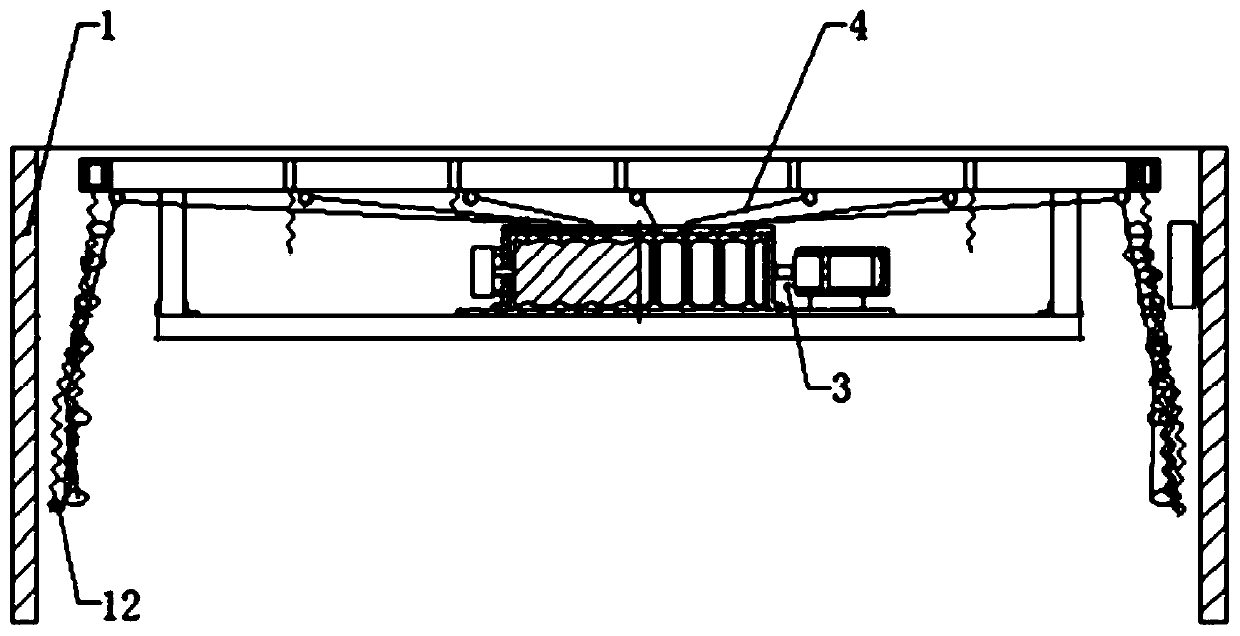 A central coiled rope ceiling electric mosquito net