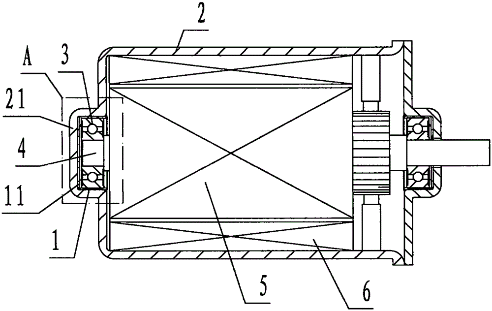 Automobile power-assisted steering motor rotor bearing lining