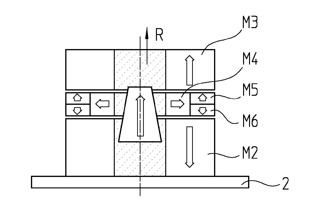 Guide having passive gravity compensation and a vertically movably mounted platform