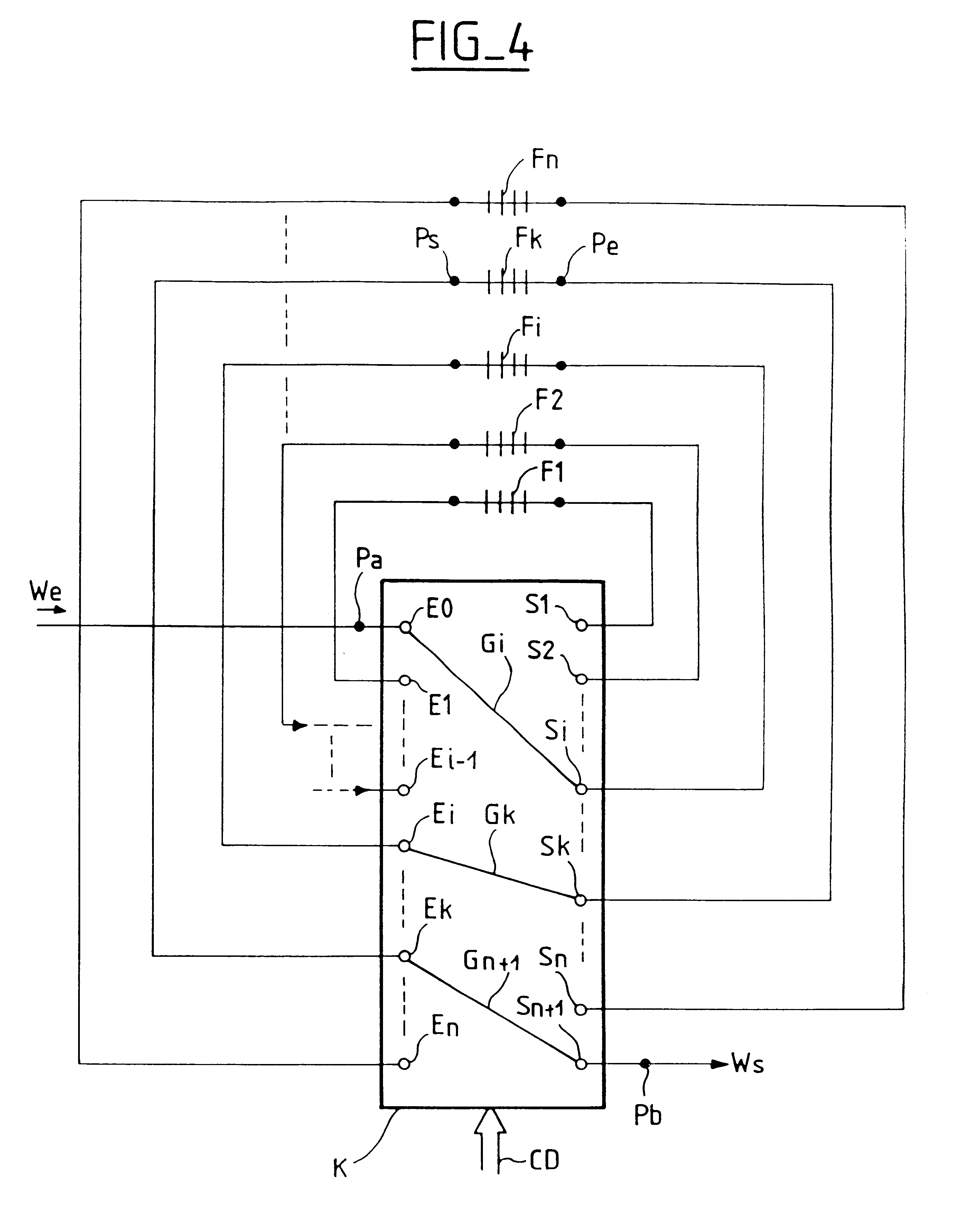 Reconfigurable optical filtering apparatus and a drop-and-insert multiplexer incorporating such apparatus