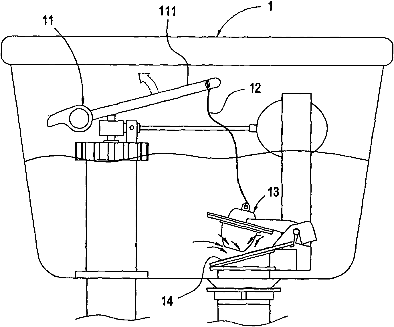 Step type deboost pressurized toilet flushing device