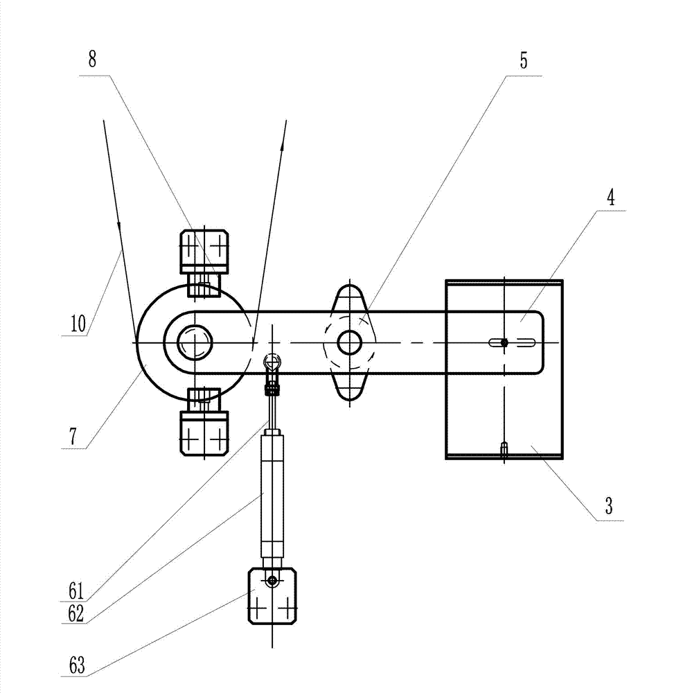 Floating roll device for film production device