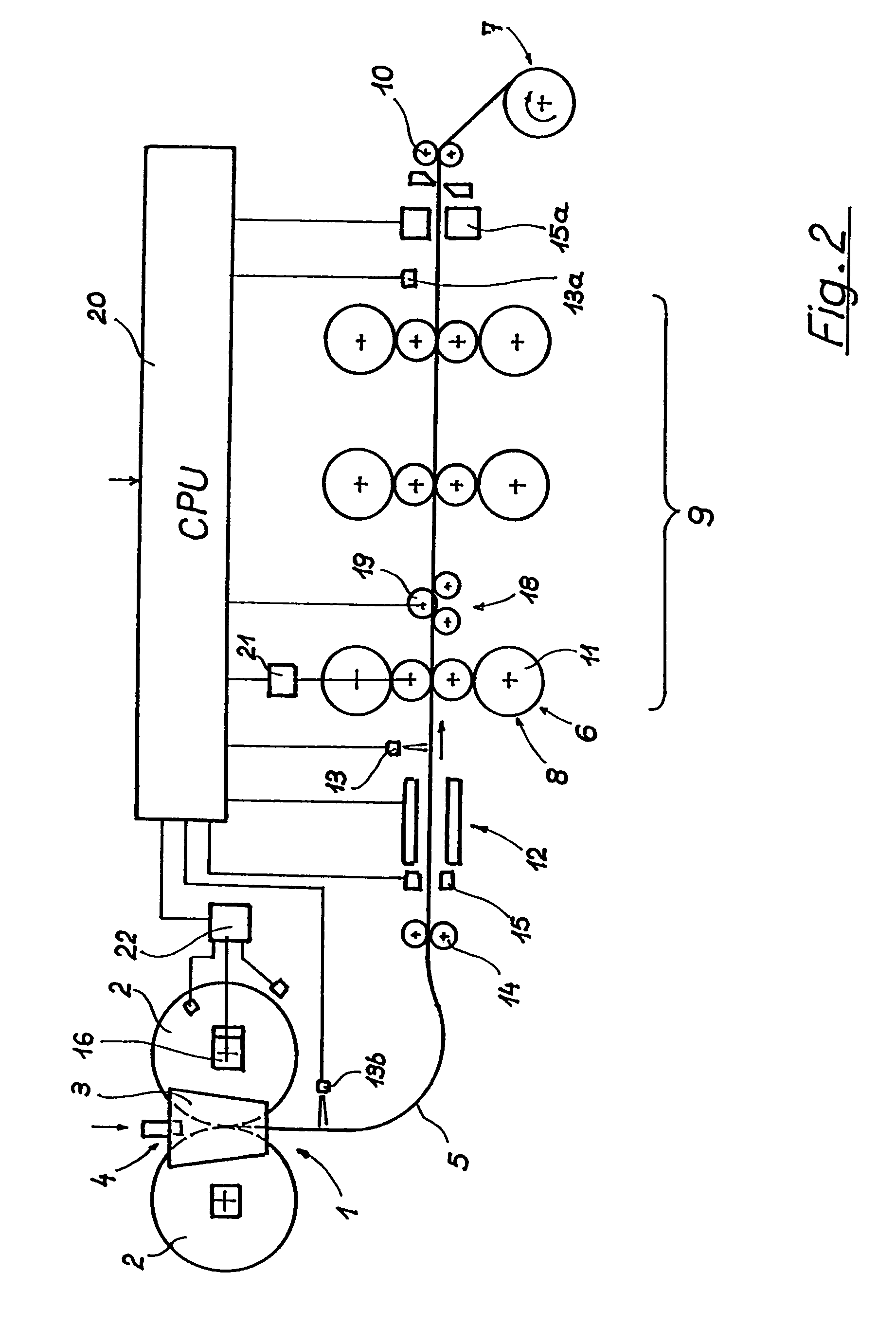 Process and apparatus for the continuous production of a thin metal strip