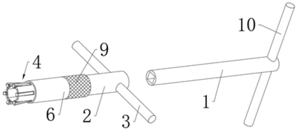 Dismounting tool for cutter feeding shaft of tobacco cutter