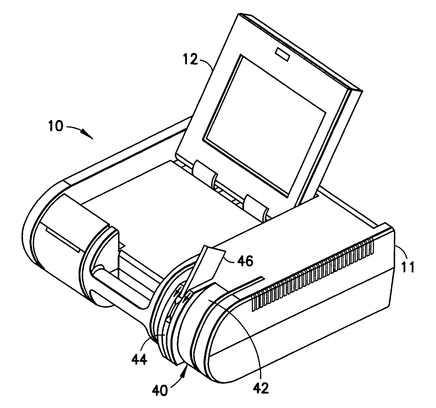 Device for testing surfaces of articles for traces of explosives and/or drugs