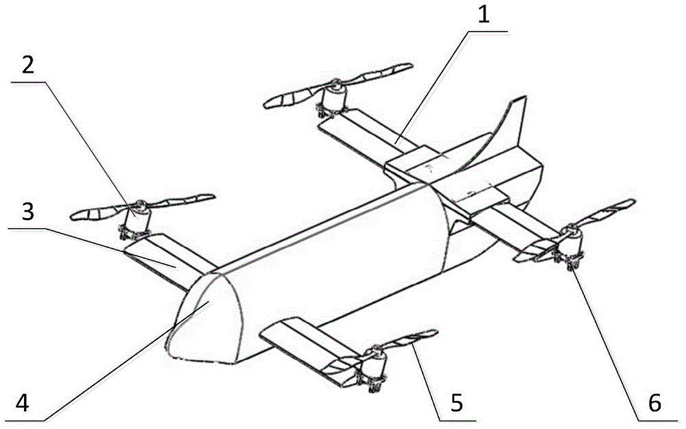 Coordinated hoisting and transportation device for a tilting quadrotor aircraft
