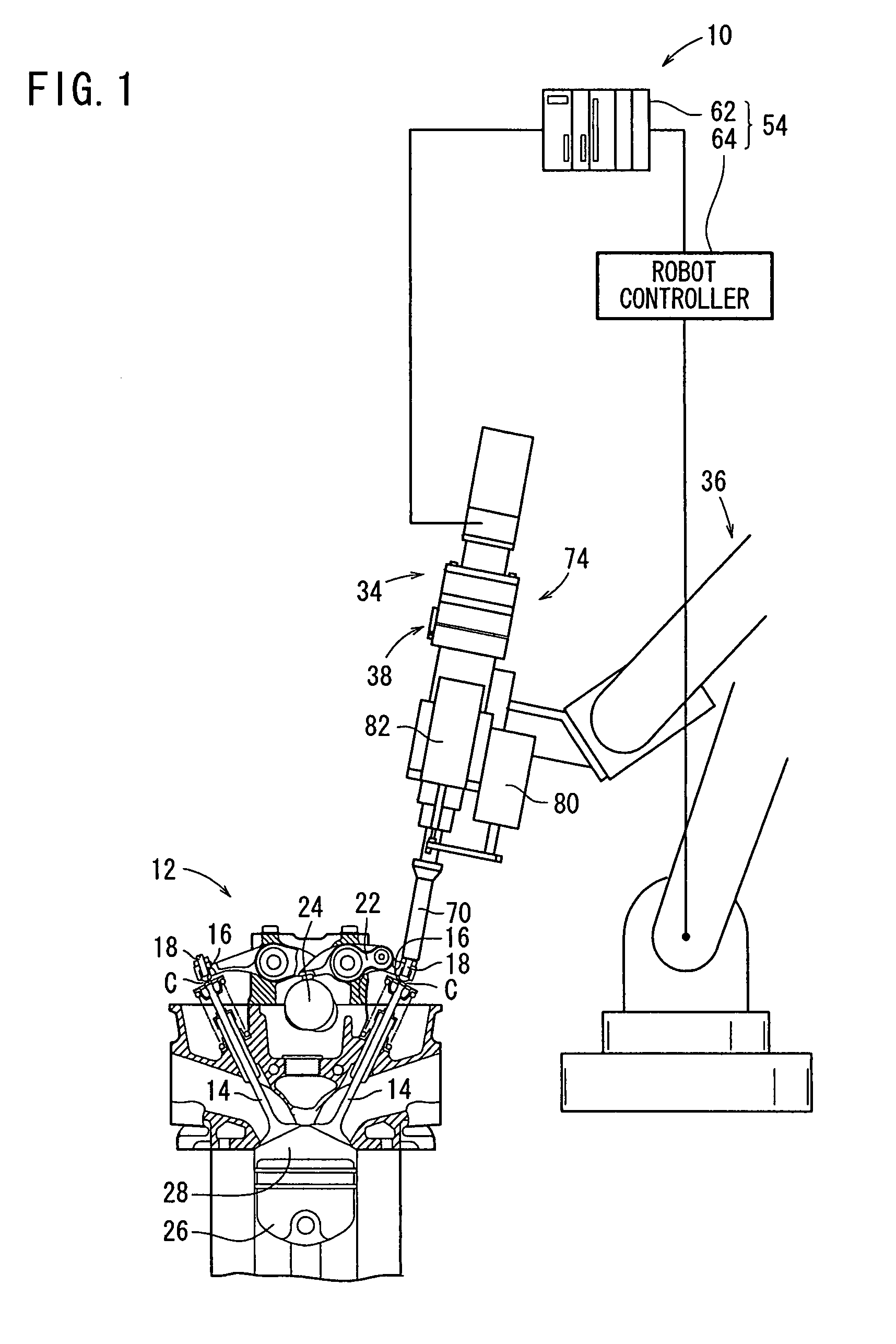 Automatic tappet clearance adjusting device and method