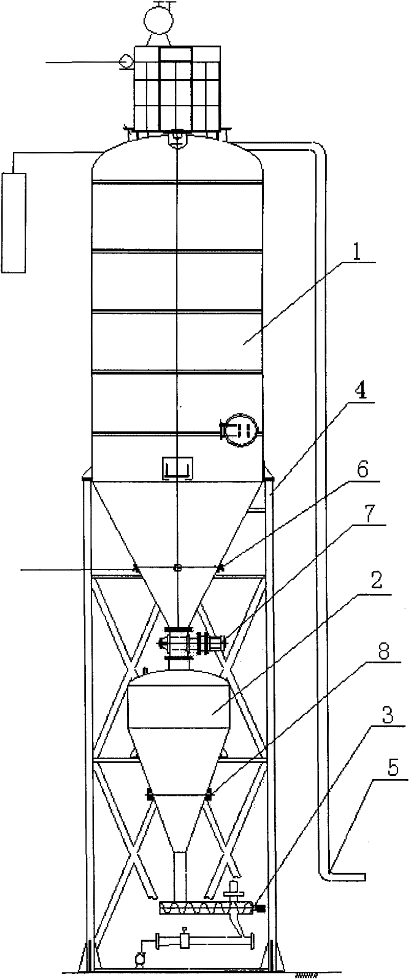 Combined coal powder storage and supply system